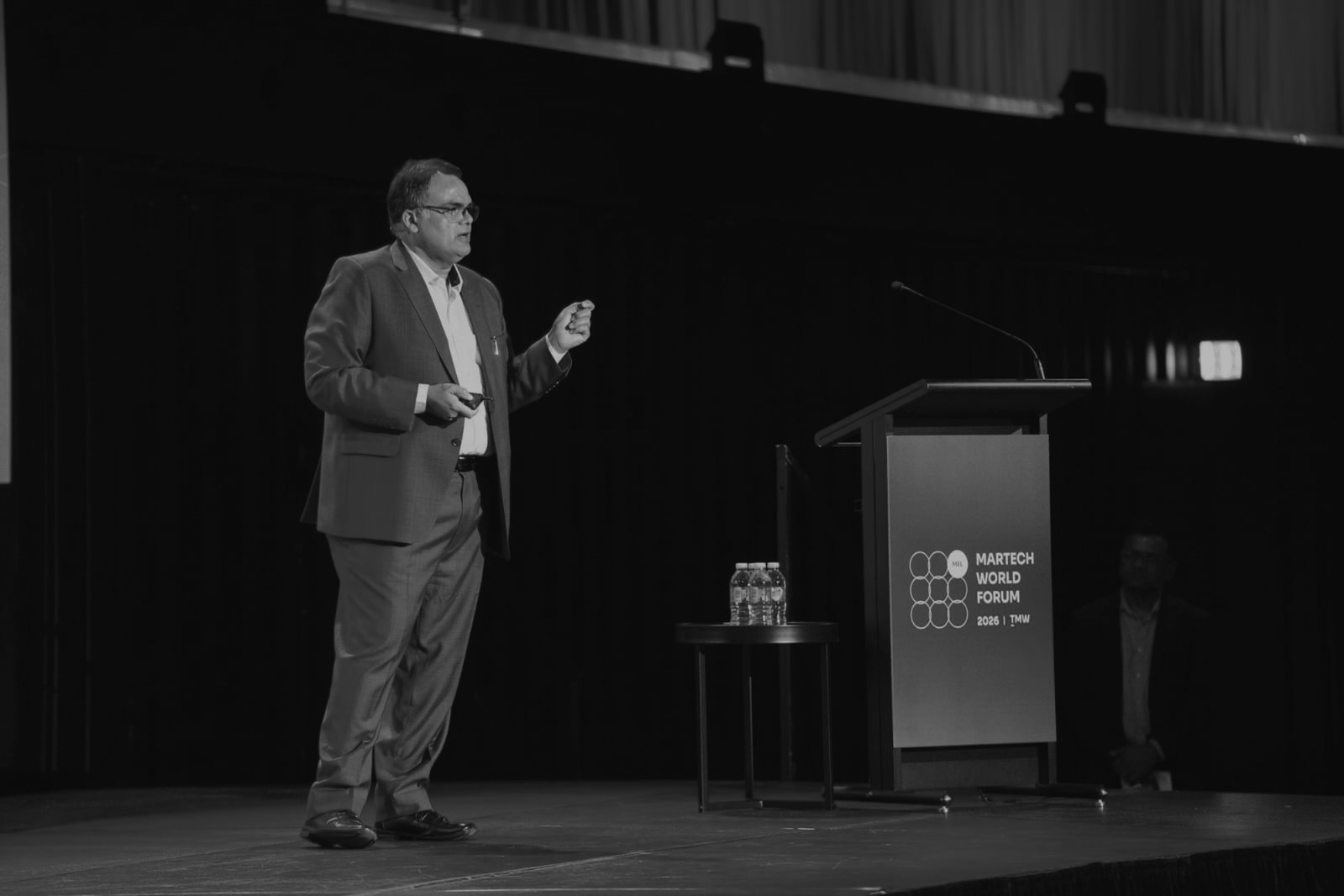 Satya Upadhyaya delivering a keynote